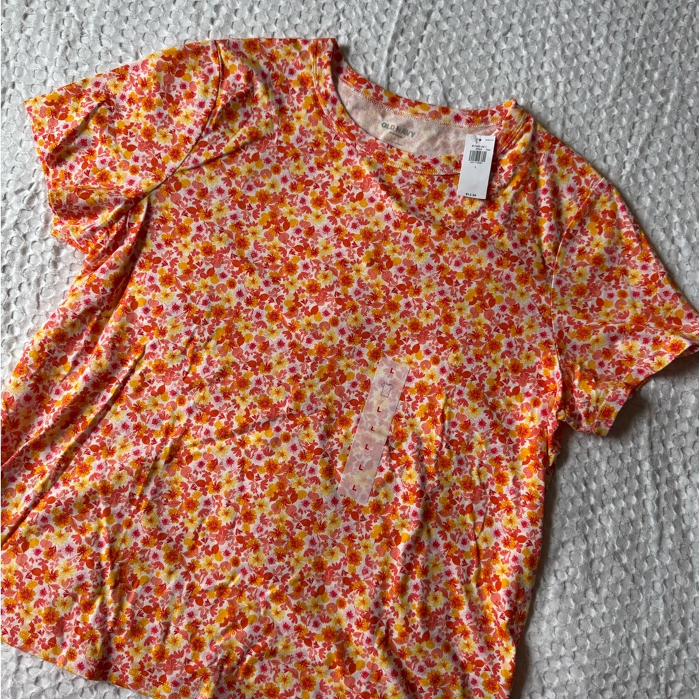 Old Navy Colorful Floral Tee - Picture 8 of 8